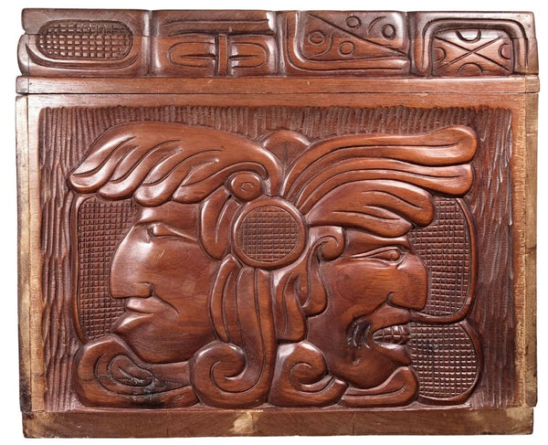 Central American Wood Carved Trunk