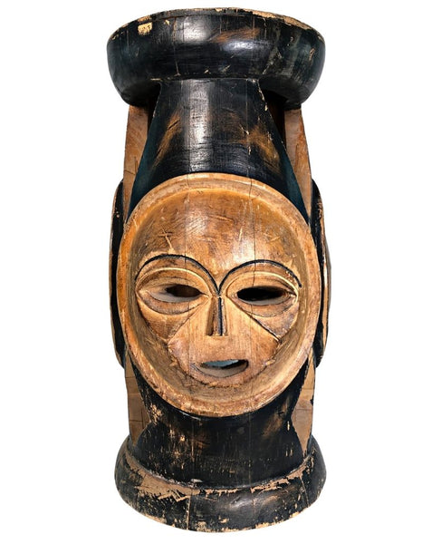 Ethnographic Wood Carved Pedestal Seat