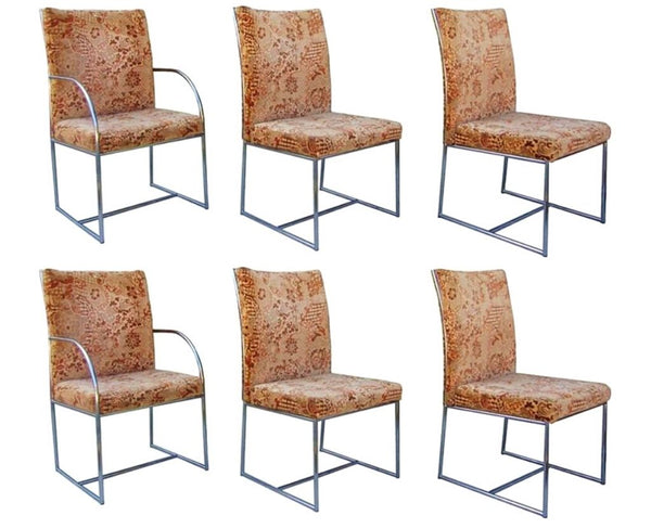 Milo Baughman Set of Six chairs